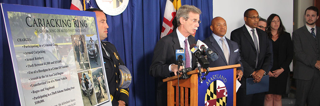 Attorney General Frosh Announces Indictments of Four Defendants for Participating in an Organized Carjacking Ring